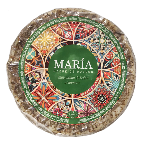 Queso MINI Semicurado de Cabra al Romero - María Madre de Quesos