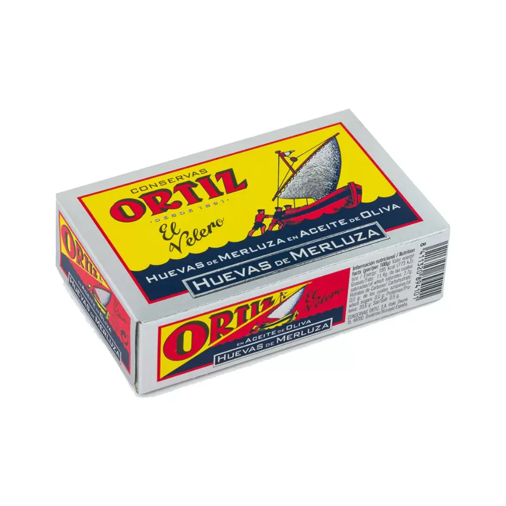 [2447] Huevas de Merluza en Aceite de Oliva - Conserva Ortiz