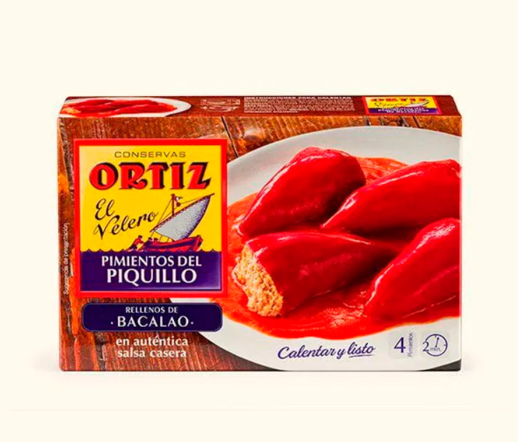 [2498] Pimientos con Bacalao 300g - Ortiz